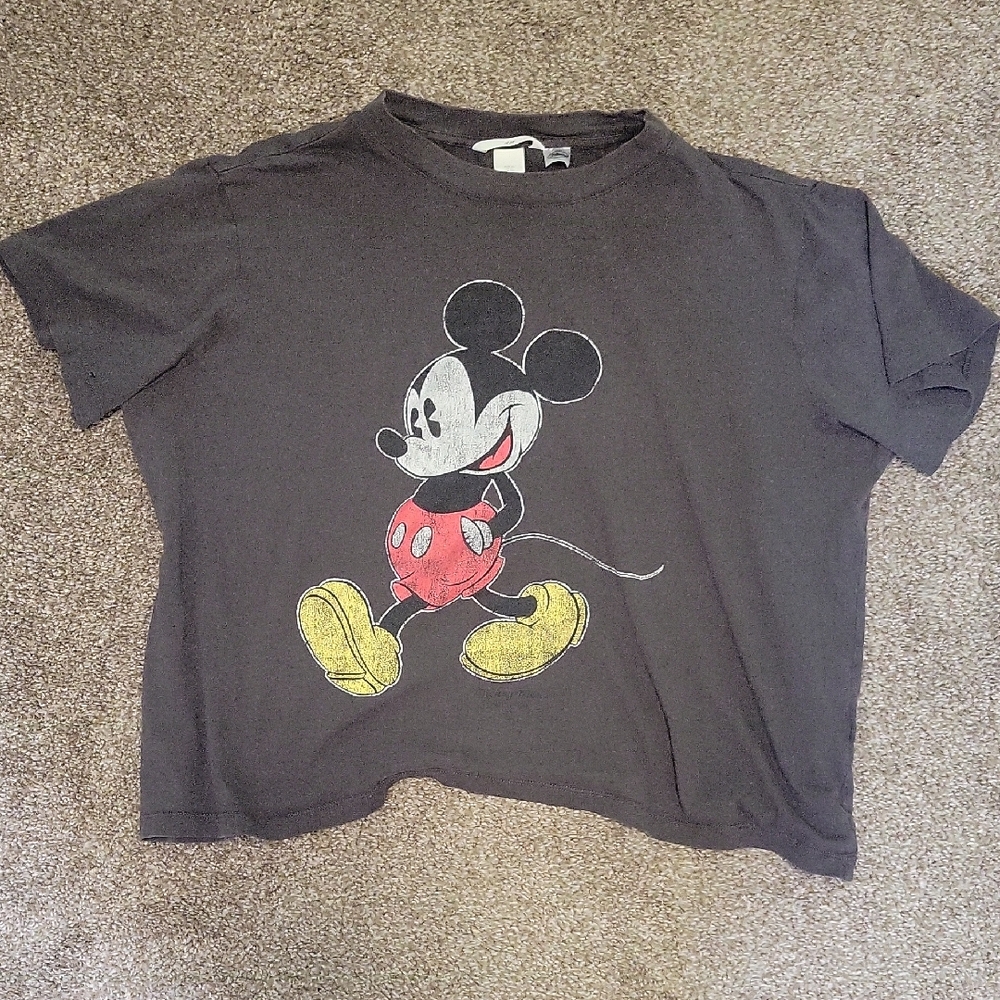 H&M Mickey Mouse T-Shirt - Charcoal